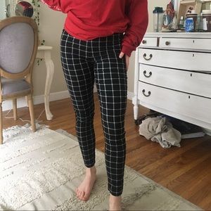 skinny gingham pants